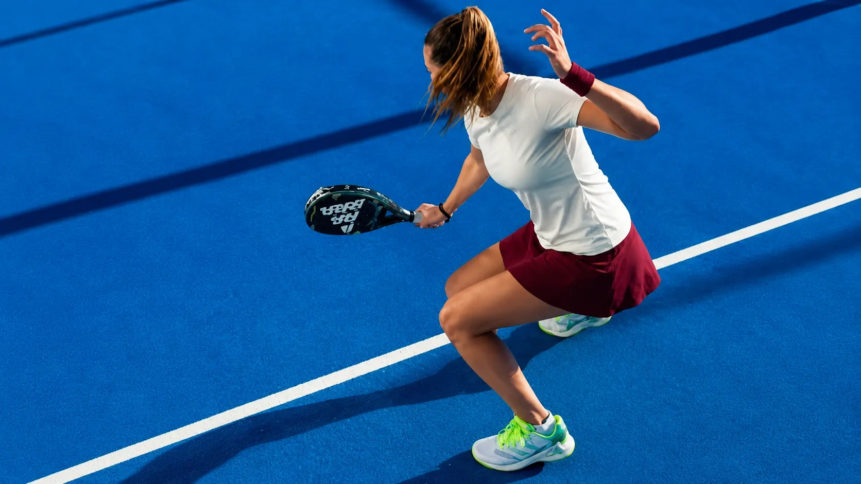 Padel player at a Barcelona court